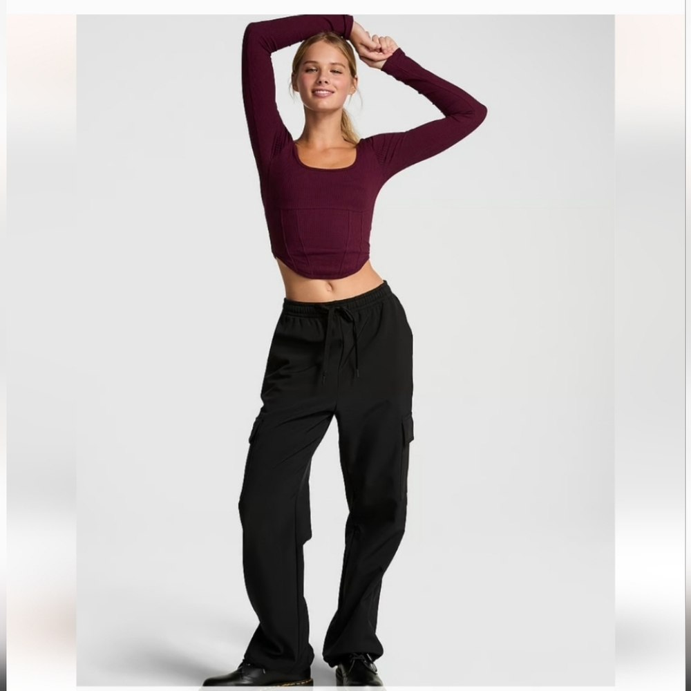 New Victoria Secret Brushed Woven Cargo Pants